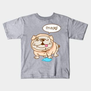 Bulldog - pig Kids T-Shirt